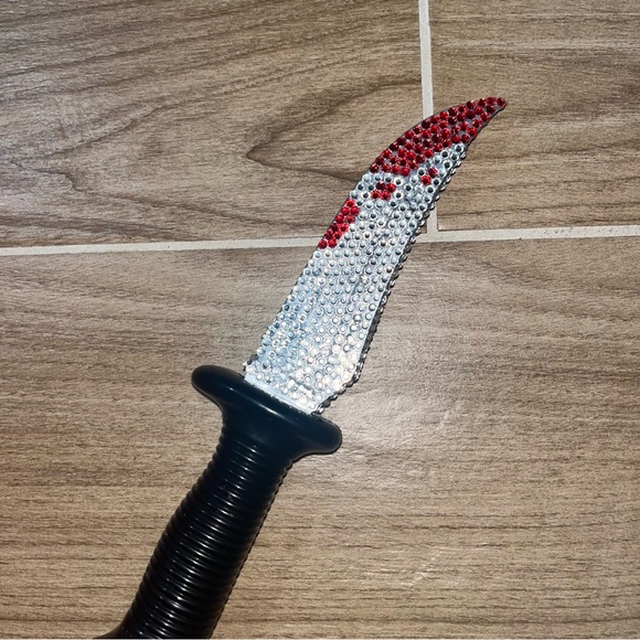 Bling ghostface mask and knife set - Picture 4 of 4
